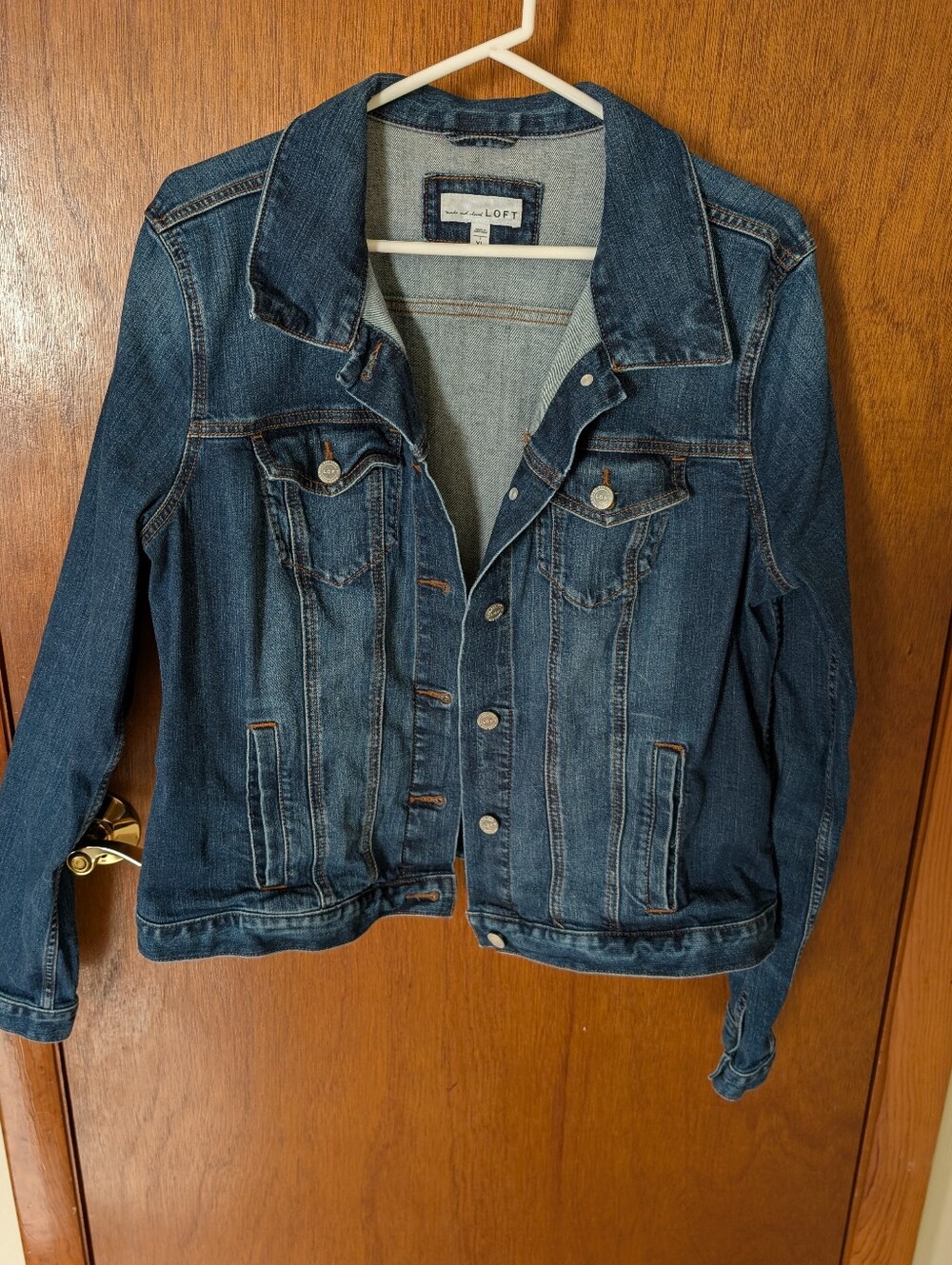 Loft Xl Tall Denim Jacket With Stretch